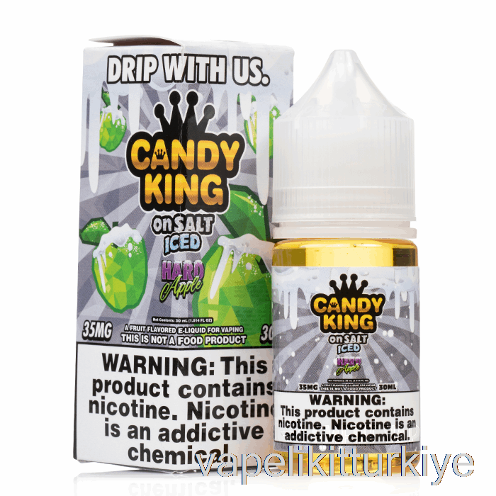 Vape Likit Buzlu Sert Elma - Tuzdaki şeker Kralı - 30ml 50mg